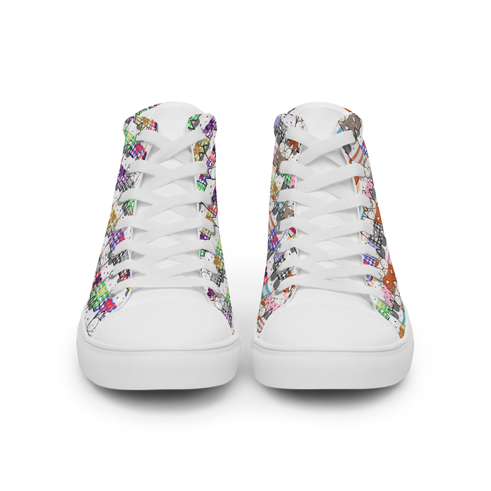 Women’s high top canvas shoes