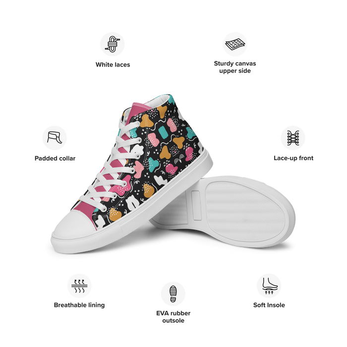 Women’s high top canvas shoes