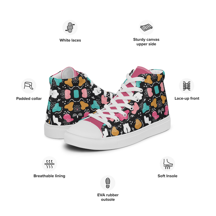 Women’s high top canvas shoes