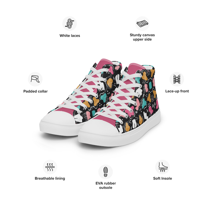 Women’s high top canvas shoes