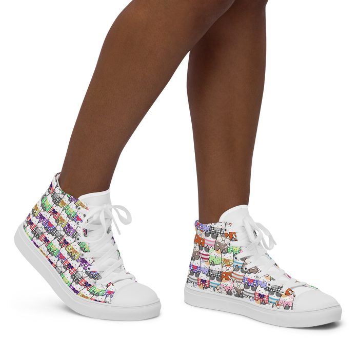 Women’s high top canvas shoes